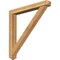 Ekena Millwork Traditional Arts and Crafts Rough Sawn Bracket w/ Offset Brace, Western Red Cedar, 6"W x 46"D x 46"H BKT0604X46X46TRA03RWR - alternate 1